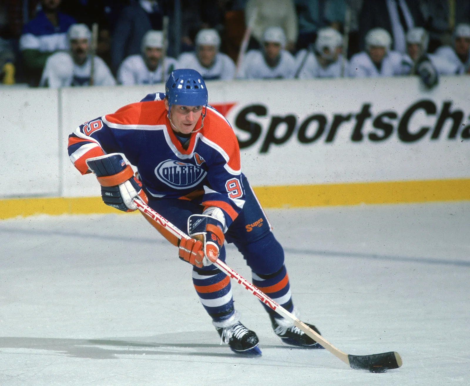 Wayne Gretzky in his Edmonton Oilers Ujersey